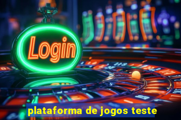 plataforma de jogos teste